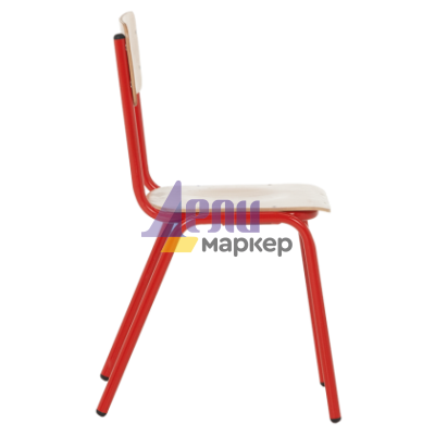 Посетителски стол TASK H - бук-червен