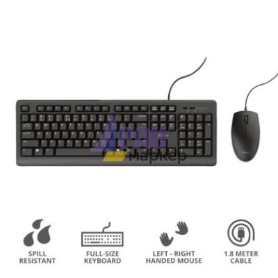 Комплект TRUST Primo Keyboard & Mouse BG Layout