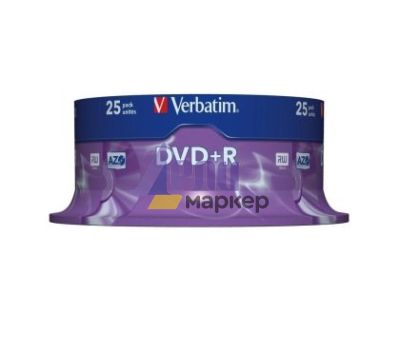Медия Verbatim DVD+R AZO 4.7GB 16X MATT SILVER SURFACE (25 PACK)