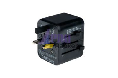 Адаптер Verbatim UTA-02 Universal Travel Adapter with 1 x USB-C PD 20W / 1 x USB-A QC 3.0