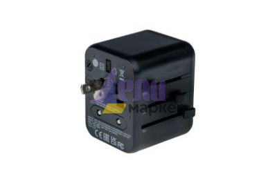 Адаптер Verbatim UTA-02 Universal Travel Adapter with 1 x USB-C PD 20W / 1 x USB-A QC 3.0