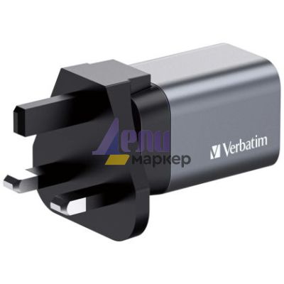 Зарядно устройство Verbatim GNC-35 GaN Charger 2 Port 35W USB A/C (EU/UK/US)