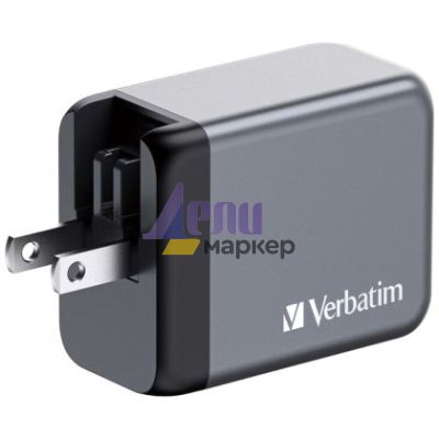 Зарядно устройство Verbatim GNC-65 GaN Charger 3 Port 65W USB A/C (EU/UK/US)
