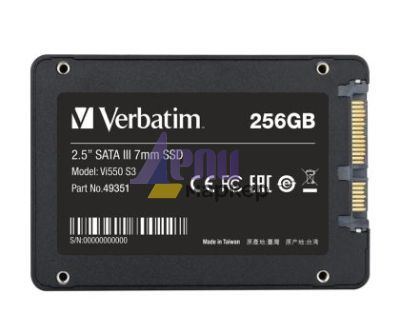 Твърд диск Verbatim Vi550 S3 2.5" SATA III 7mm SSD 256GB