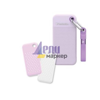 Твърд диск Verbatim Pocket SSD USB 3.2 Gen 2 1TB Purple incl. two rubber sleeves