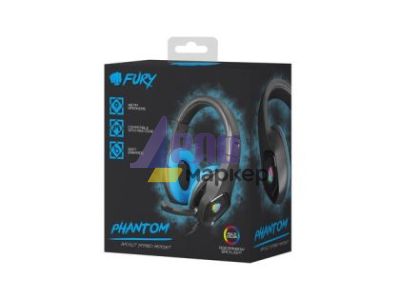 Слушалки Fury Gaming Headset Phantom Black-Blue