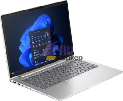 Лаптоп HP EliteBook 6 G1i AI 14" Pike Silver, Ultra 7-255U(up to 5.2GH/12MB/12C), 14"  WUXGA AG 300nits, 16GB 5600Mhz 1DIMM, 512MB PCIe SSD, WiFi 7 + BT 5.4, FPR, Smart Card Reader, Backlit Kbd, 3C Batt, Win 11 Pro, 3Y Offsite