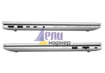 Лаптоп HP EliteBook 6 G1i AI 14" Pike Silver, Ultra 7-255U(up to 5.2GH/12MB/12C), 14"  WUXGA AG 300nits, 16GB 5600Mhz 1DIMM, 512MB PCIe SSD, WiFi 7 + BT 5.4, FPR, Smart Card Reader, Backlit Kbd, 3C Batt, Win 11 Pro, 3Y Offsite