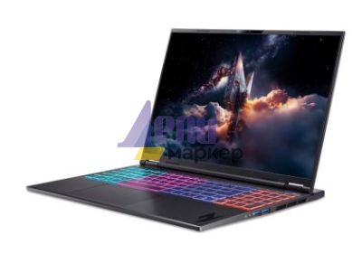 Лаптоп Acer Nitro 16S AI, AN16S-61-R352, AMD Ryzen AI 9 365 (10C/20T, up to 5.0GHz, 34MB), 16"WUXGA (2560x1600)IPS 180Hz,  1*16GB (1 slot free), 1024GB PCIe NVMe SSD, GeForce RTX 5070 8GB DDR7 848 AI TOPS, WiFi 6E, Micro SD, BT 5.3, No Os, Black