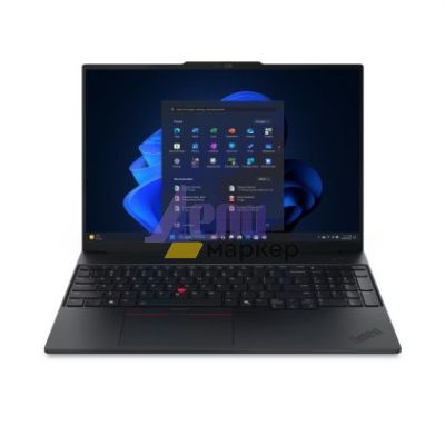 Лаптоп Lenovo ThinkPad E16 G3 Intel Core Ultra 5 225U, 12C (up to 4.8GHz, 12MB), 16GB DDR5-5600, 512GB SSD, 16" WUXGA (1920x1200) IPS AG, Intel Graphics, FHD 1080p&IR Cam, Backlit KB, WLAN, BT, FPR, 4 cell, DOS, 3Y Onsite+1Y Premier
