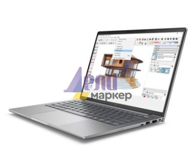 Лаптоп HP ZBook 8 G1i AI 14" Pike Silver, Ultra 7 255H(up to 5.1Ghz/24MB/16C), 14" 2.5K AG 400nits 120Hz, 32GB 6400Mhz 2DIMM, 1TB PCIe SSD, WiFi 7+BT 5.4, FPR, Smart Card Reader, NVIDIA RTX 500 Ada 4GB, Backlit Kbd, 8C Batt, Win 11 Pro, 3Y Offsite