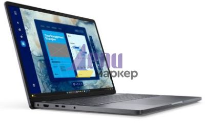 Лаптоп Dell Pro 16 PC16250, Intel 5 120U (10 cores, up to 5.0 GHz), 16" FHD+(1920x1200) 300nits AG, 8 GB: 1x8 GB, DDR5, 5600 MT/s, 512 GB TLC SSD, Intel Graphics, FHD HDR IR Cam and Mic, Wi-Fi 6E, FPR, Backlit Kb, Win11 Pro, Magnetite, 3Y PS