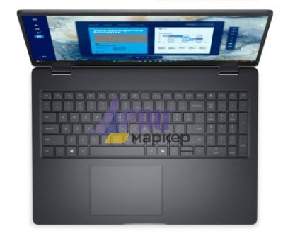 Лаптоп Dell Pro 16 PC16250, Intel 5 120U (10 cores, up to 5.0 GHz), 16" FHD+(1920x1200) 300nits AG, 8 GB: 1x8 GB, DDR5, 5600 MT/s, 512 GB TLC SSD, Intel Graphics, FHD HDR IR Cam and Mic, Wi-Fi 6E, FPR, Backlit Kb, Win11 Pro, Magnetite, 3Y PS