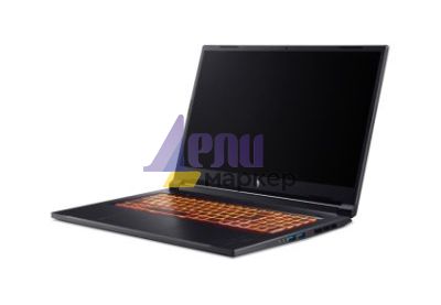 Лаптоп Acer Nitro V17, ANV17-41-R6Q7, AMD Ryzen R7 260 AI ( up to 5.1GHz, 16MB), 17.3" FHD(1920x1080)IPS 144Hz, 1*16GB DDR5 (1 slot free), 1024GB PCIe NVMe SSD, NVIDIA GeForce RTX 4050 6GB GDDR6, Wi-Fi AX, BT, No OS, Black