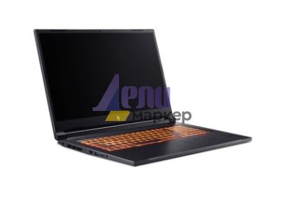 Лаптоп Acer Nitro V17, ANV17-41-R6Q7, AMD Ryzen R7 260 AI ( up to 5.1GHz, 16MB), 17.3" FHD(1920x1080)IPS 144Hz, 1*16GB DDR5 (1 slot free), 1024GB PCIe NVMe SSD, NVIDIA GeForce RTX 4050 6GB GDDR6, Wi-Fi AX, BT, No OS, Black