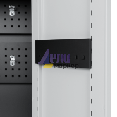 Метален шкаф за инструменти Carmen CR-1226 L SAND - черен-сребърен