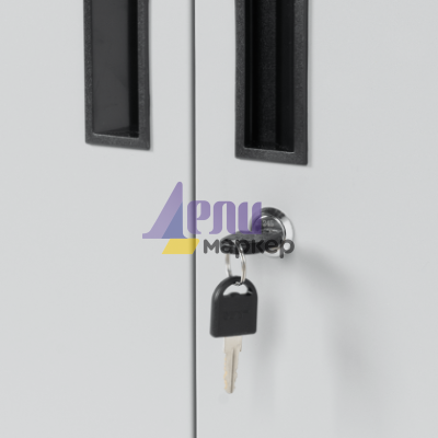 Метален шкаф за инструменти Carmen CR-1226 L SAND - черен-сребърен