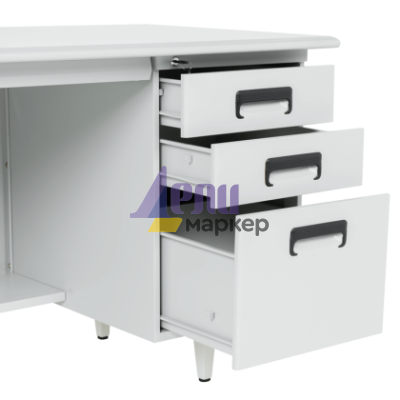 Метално бюро Carmen CR-1317 L - сиво