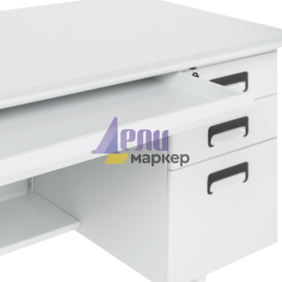 Метално бюро Carmen CR-1317 L - сиво