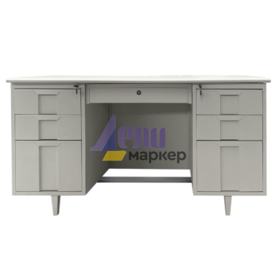 Метално бюро Carmen CR-1319 L - сиво