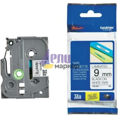 Консуматив Brother TZe-221 Tape Black on White Laminated 9mm - Eco