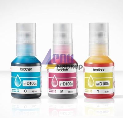 Консуматив Brother BTD100CLVAL Brother Coloured Multipack Ink Bottles