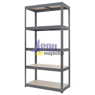 Метален стелаж STAR 180x90x45 см, до 350 кг на рафт - сив