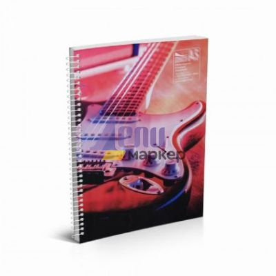 Тетрадка Multiprint Меки корици, спирала, 2 теми, А5 80 л. с широки редове