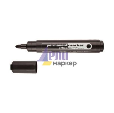Перманентен маркер Office Point Объл връх 1-5 mm Черен