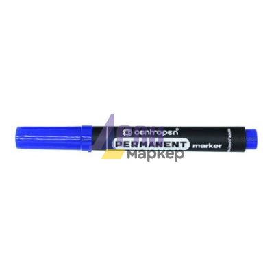Перманентен маркер Centropen 8566 Объл връх 2.5 mm Син