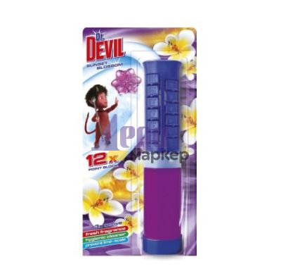 Ароматизатор за тоалетна Dr.Devil Point Block Гел диск, 75 ml, Sunset Blossom