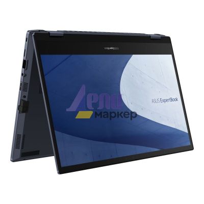 Лаптоп Asus ExpertBook B5 Flip B5402FEA-KA0189, Intel Core i5-1155G7 2.5 GHz (8M Cache, up to 4.5 GHz, 4 cores), 14"FHD (1920 x 1080)Touch 16:10, 16GB DDR4, PCIe 3.0x4  512GB SSD, Intel UHD Graphics, HDMI, 2xThunderbolt, RJ45, No OS, Illim.Kbd., Star Blac