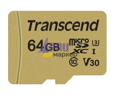 Памет Transcend 64GB micro SD UHS-I U3 (with adapter), MLC