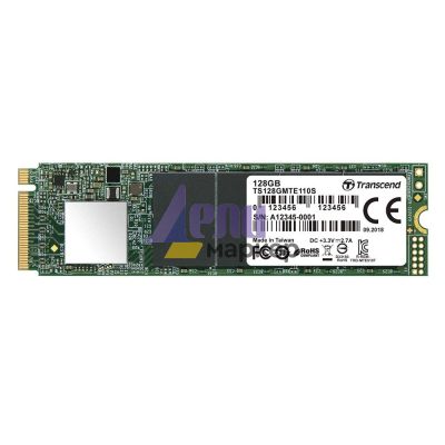 Твърд диск Transcend 128GB, M.2 2280, PCIe Gen3x4, 3D TLC, DRAM-less