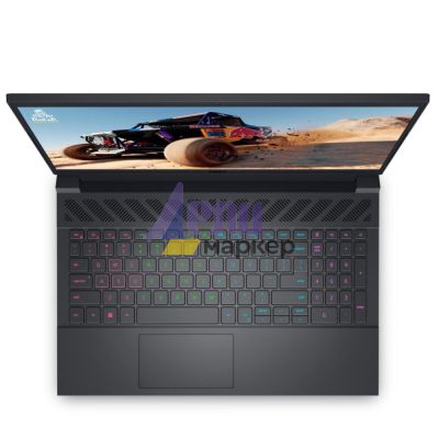 Лаптоп Dell G15 5530, Intel Core i7-13650HX (24 MB cache, 14 core, up to 4.90 GHz), 15.6" FHD (1920x1080) 165Hz 3ms, sRGB-100%, 16GB, 2x8GB, DDR5, 4800MHz, 1TB SSD PCIe M.2, GeForce RTX 4060 8GB GDDR6, Wi-Fi 6 AX201, BT, Cam & Mic, Backlit Kbd, UBU, 3Y BO