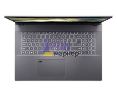 Лаптоп Acer Aspire 5, A517-53-71C7, Intel Core i7 -12650H (up to 4.70 GHz, 16MB), 17.3" FHD IPS (1920x1080), HD Cam, 16GB DDR4 (2x8GB), 1024GB PCIe NVMe SSD, Intel UMA, 802.11ax, BT 5.1, Backlit Kbd, No OS, Gray