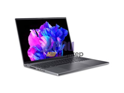 Лаптоп Acer Swift Edge, SFX16-61G-R6A3, AMD Ryzen 9 7940HS (4.0GHz up to 5.2GHz, 16MB), 16" 3.2K OLED 120Hz, WQXGA+ (3200 x 2000), 32GB LPDDR5, 1024GB PCIe SSD, RTX 4050 6GB GDDR6, Micro SD, QHD cam + mic, WIFI 6E BT, Backlit KB, FPR, Win 11 Home, Gray