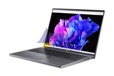 Лаптоп Acer Swift Go, SFG16-71-57PR, Intel Core i5-1335U (up to 4.6GHz, 12MB) 16" WUXGA (1920 x 1200), 1* 16GB LPDDR5, 512 PCIe SSD, Intel Iris Xe Graphics,  WIFI 6E BT 5.0, Backlit KB, FPR, No OS, Gray