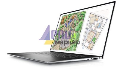 Лаптоп Dell Precision 5770, Intel Core i7-12700H vPro (24 MB, 14 cores, 2.30 GHz to 4.70 GHz), 17" UHD+ touch, 3840x2400, WLED, IR Cam, 16 GB, 2x8 GB, DDR5, 4800Mhz, M.2 2280 512 GB PCIe x4 NVMe, NVIDIA RTX A2000, 8 GB DDR6, Wi-Fi 6E, BT, Backlit, Win 11