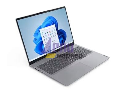 Лаптоп Lenovo ThinkBook 16 G6 Intel Core i7-13700H (up to 5.0GHz, 24MB), 32GB(16+16) DDR5 5200MHz, 1TB SSD, 16" WUXGA (1920x1200) IPS AG, Intel Iris Xe Graphics, WLAN, BT, FHD&IR Cam, Backlit KB, Arctic Grey, Win11Pro, 3Y CCI