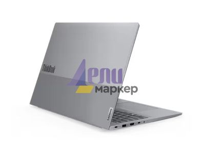 Лаптоп Lenovo ThinkBook 16 G6 Intel Core i7-13700H (up to 5.0GHz, 24MB), 32GB(16+16) DDR5 5200MHz, 1TB SSD, 16" WUXGA (1920x1200) IPS AG, Intel Iris Xe Graphics, WLAN, BT, FHD&IR Cam, Backlit KB, Arctic Grey, Win11Pro, 3Y CCI
