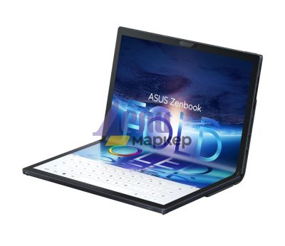 Лаптоп Asus Zenbook Fold OLED UX9702AA-FOLED-MD731X, Intel i7-1250U 1.1 GHz (8-core/12-thread, 12MB cache, up to 4.7 GHz),  17,3" 2560 x 1920 FOLED 4:3 aspect ratio, LPDDR5 16G (ON BD), 1TB PCIEG4 SSD, WiFi 6e, Win 11 Pro, Tech Black