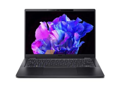 Лаптоп Acer Travelmate TMP614-53-TCO-731F, Core i7-1355U, (3.7GHz up to 5.0Ghz, 12MB), 14" (WUXGA 1920 x 1200) IPS, 1*32GB LPDDR5, 1024GB PCIe NVMe SSD, Intel UMA, FHD cam shutter + mic, WWAN FM350-GL (5G),  Micro SD, FPR, Wi-Fi 6E, BT, KB, Win 11 Pro, Bl