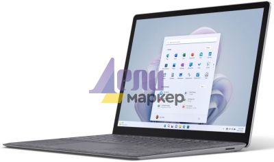 Лаптоп Microsoft Surface Laptop 5, Intel Core i5-1235U, 13.5" (2256 x 1504) PixelSense Display, Intel Iris Xe Graphics, 16GB RAM, 512GB SSD, Windows 11 Home, Platinum