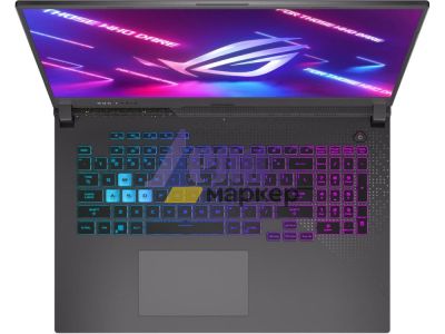 Лаптоп Asus ROG Strix G17 G713RW-LL070W, AMD Ryzen 9 6900XH., 17.3" WQHD AG (2560 x 1440)240Hz,16GB DDR5 4800MHz (2x8 GB), PCIE 4.0 NVME 1TB M.2 SSD,GeForce RTX 3070 Ti  8GB GDDR6 , WiFi 6, RGB Per-Key Kbd, Eclipse Gray+Fury Gaming Chair Avenger M+ Black-
