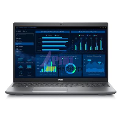 Лаптоп Dell Precision 3581, Intel Core i7-13700H vPro (24MB, 14Cores, 2.4 - 5.0 GHz Turbo), 15.6" FHD (1920x1080), 400 nits, IR Cam, 16GB, 1x16GB 5200MT/s, 512GB, M.2 2230, Gen 4, NVIDIA RTX A1000 6GB GDDR6, Wi-Fi 6E, BT, FPR, Backlit, Win 11 Pro, 3Y PS