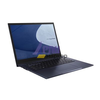 Лаптоп Asus ExpertBook B7 Flip B7402FEA-L90159, Intel Core i7-1195G7 2.9 GHz (12M Cache, up to 5.0 GHz, 4 cores), 14"WQXGA (2560 x 1600)Touch 16:10, 16GB DDR4, PCIe 3.0x4  512GB SSD,Intel Iris X,HDMI,2xThunderbolt,RJ45, No OS, Illim.Kbd.,Star Black
