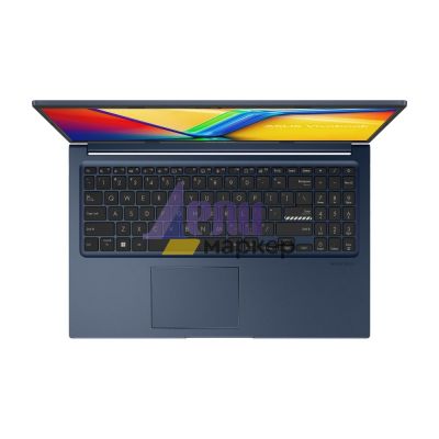 Лаптоп Asus Vivobook X1504VA-BQ512, INTEL I5-1335U, 15.6" IPS-level Panel, FHD, (1920x1080), DDR4 8GB (ON BD.), SSD 512G PCIE G3X2, No OS, Quiet Blue