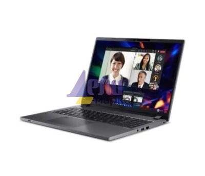 Лаптоп Acer Travelmate TMP216-51-TCO-75L8, Core i7-1355U, (3.7GHz up to 5.0Ghz, 12MB), 16" IPS SlimBezel (WUXGA 1920 x 1200), 1*16GB DDR4, 1024GB PCIe NVMe SSD, 1x M.2, 1x 2.5" HDD, Intel UMA, FHD cam, FPR, Wi-Fi 6E, BT, KB Backlit, Win 11 Pro, Gray, 3Y W