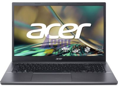Лаптоп Acer Aspire 5, A515-57-50D8, Core i5-12450H (up to 4.40 GHz, 12MB), 15.6" FHD (1920x1080) Anti-Glare IPS SlimBezel 60Hz, HD Cam, 16GB DDR4 (2x8GB), 512GB PCIe NVMe SSD, Intel UMA, 802.11ax, BT 5.1, FPR, Backlit Kbd, Linux, Gray